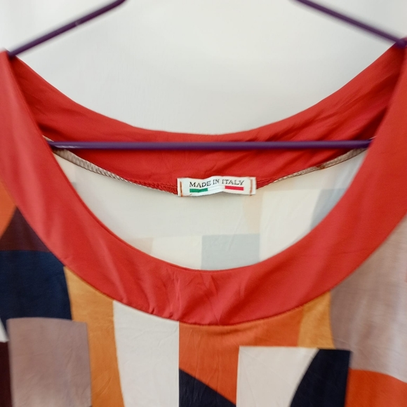 🍁🍁🍁 Geometric 70s Design Italian Top - Picture 8 of 17